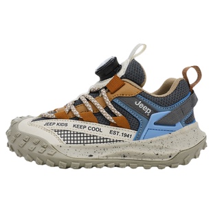 jeep户外女童登山鞋春季2026新款网面透气儿童阿甘运动鞋防滑轻便