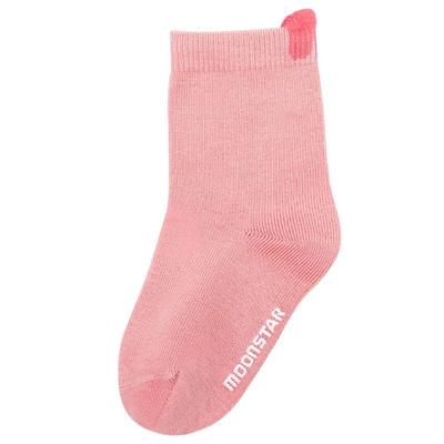 童袜月星儿童袜子秋季男童女童棉袜中筒袜纯色舒适小童棉袜子