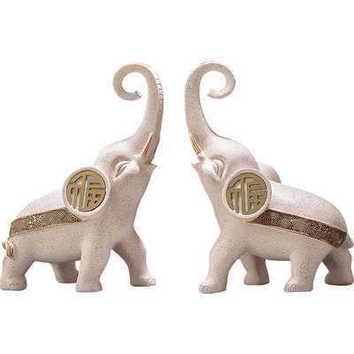 大象平安喜乐摆件乔迁新居礼物