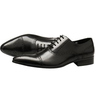 新款布洛克雕花英伦男鞋真皮三接头商务正装皮鞋尖头牛皮鞋子男潮