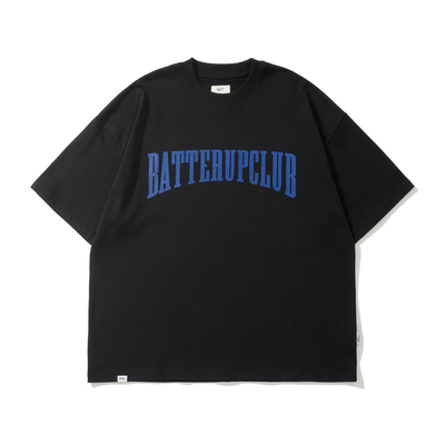 BatterUp黑色字母宽松纯棉T恤