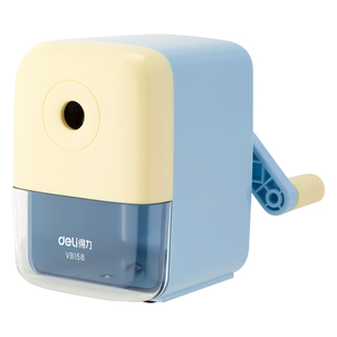 得力卷笔刀手摇式小学生专用全自动削笔机幼儿园削铅笔转笔刀手动削笔器可调节粗细耐用多功能小型绞笔器笔刨