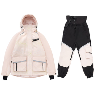 VECTOR玩可拓滑雪服套装女款滑雪衣滑雪裤单双板加棉拼接专业雪衣