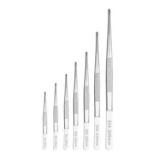 医用镊子不锈钢外科手术医疗眼科304加厚有齿防滑实验室镊小夹子