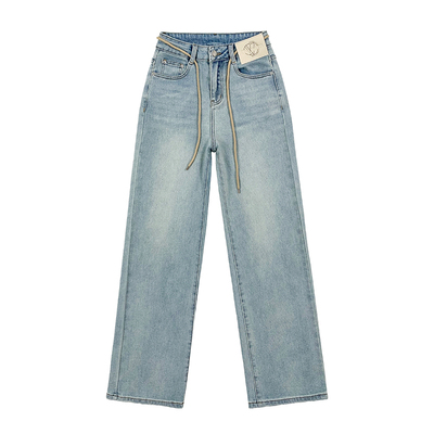 王家有鱼阔腿裤长裤中高腰