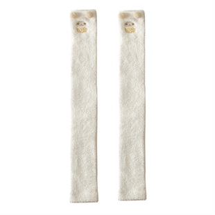 护膝护腿袜套冬季加厚保暖过膝长筒珊瑚绒超厚睡眠家居月子袜子女