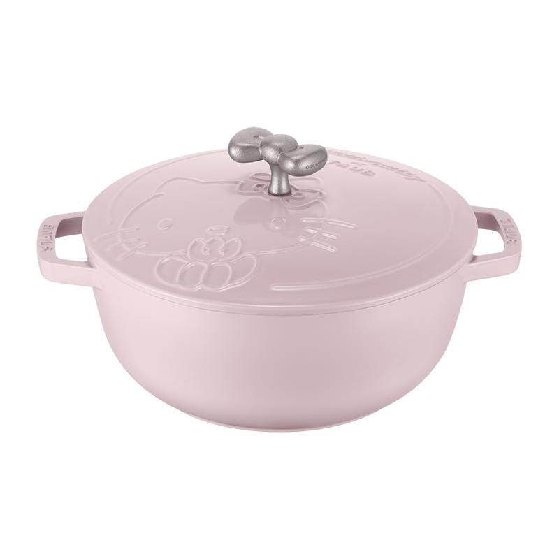 【自营】Staub珐宝Hello Kitty治愈花园系列铸铁锅炖锅碗杯多用锅