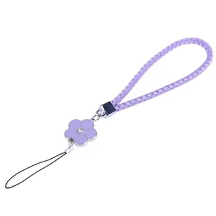 手机挂绳挂件女款水钻幸运草可拆卸创意编织手机挂链钥匙短款手绳