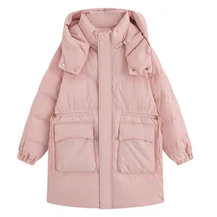 200斤特大码可脱卸帽90白鸭绒东北羽绒服女冬胖mm宽松抗寒加肥300