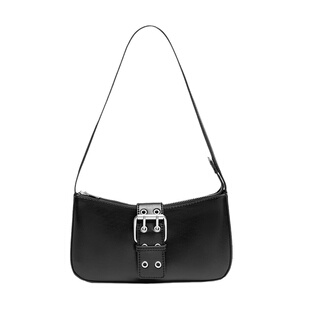 BM皮带扣法棍包2024新款帆布小挎包撞色腋下包单肩包时尚质感女包