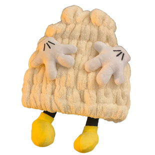 可爱米奇屁屁干发帽女家用超强吸水速干包头发毛巾加厚珊瑚绒浴帽