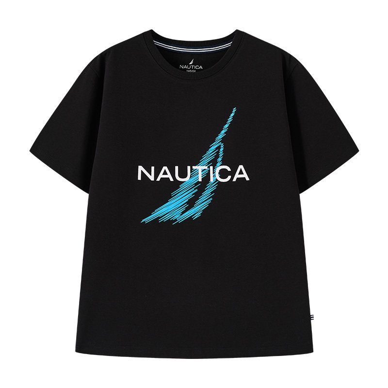 【薄荷纤维】 NAUTICA童装男童女童短袖T恤夏季儿童防螨凉感抗菌