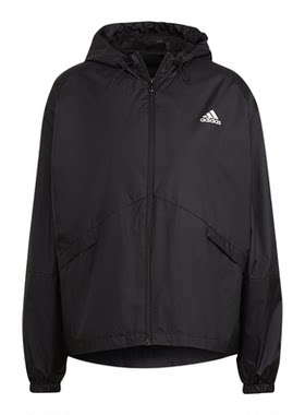 Adidas/阿迪达斯官方正品W LIN WB女士清新时尚宽松连帽图案外套