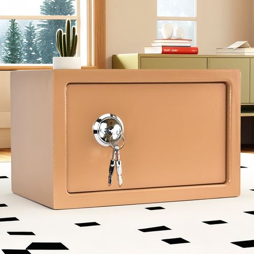 保险箱钥匙开启家用办公防盗小型25全钢入墙入衣柜老人保险柜夹万