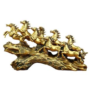 八骏雄风招财马摆件新中式客厅办公室酒柜装饰品公司乔迁开业礼品