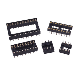 IC插座集成块单片机直插DIP芯片圆孔底座子8P 14 16 20 28 40P脚