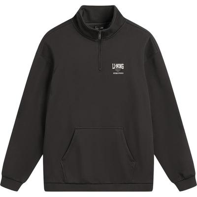 李宁宽松男女同款套头无帽卫衣