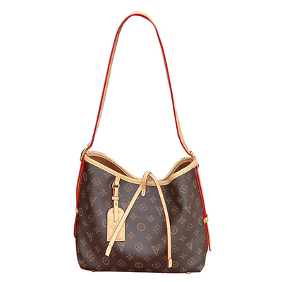 品牌真皮包包老花斜挎包软皮托特包女2025新款时尚百搭单肩腋下包