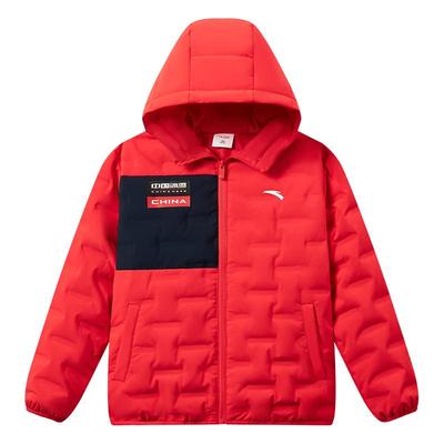 管道防钻绒羽绒服安踏儿童轻薄羽
