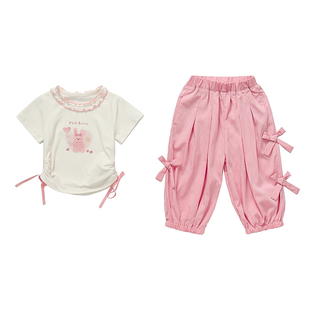 女童夏装套装2026新款小童洋气时髦儿童衣服女宝宝夏季短袖两件套