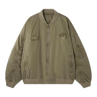 BJHG不计后果猫和老鼠联名贴贴羽绒服男款冬季复古飞行夹克外套女