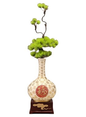 树脂装饰新中式客厅花瓶摆件祝福