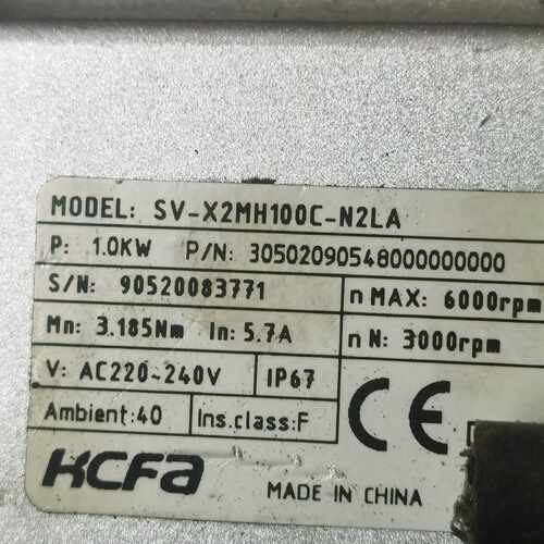 【询价】HCFA禾川伺服电机SV-X2MH100C一B2LA。1.0适用