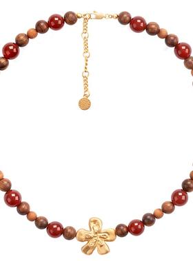 OINICIO本命年红玛瑙串珠项链