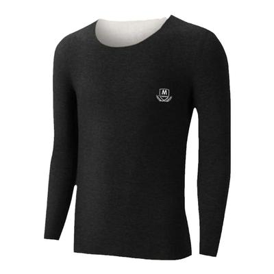 青少年内衣上衣单件德绒男士高中学生打底衫薄款加绒无痕保暖秋衣