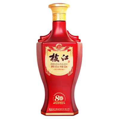 枝江80年代官方正品柔雅白酒52度2瓶500ml整箱浓香型风味纯粮食酒