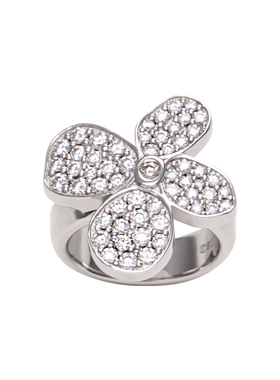 SUDROV/素觉Serafleur®花谧®系列丁香花满镶莫桑石戒指新年礼物