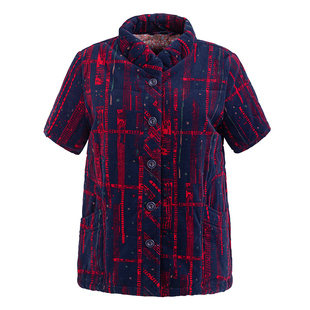 中老年女马甲秋冬款夹棉保暖纯棉衣外套妈妈装短袖背心奶奶上衣服