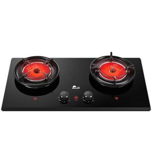 红日红外线燃气灶一键爆炒猛火灶台天然气嵌入式家用双灶具EX09F