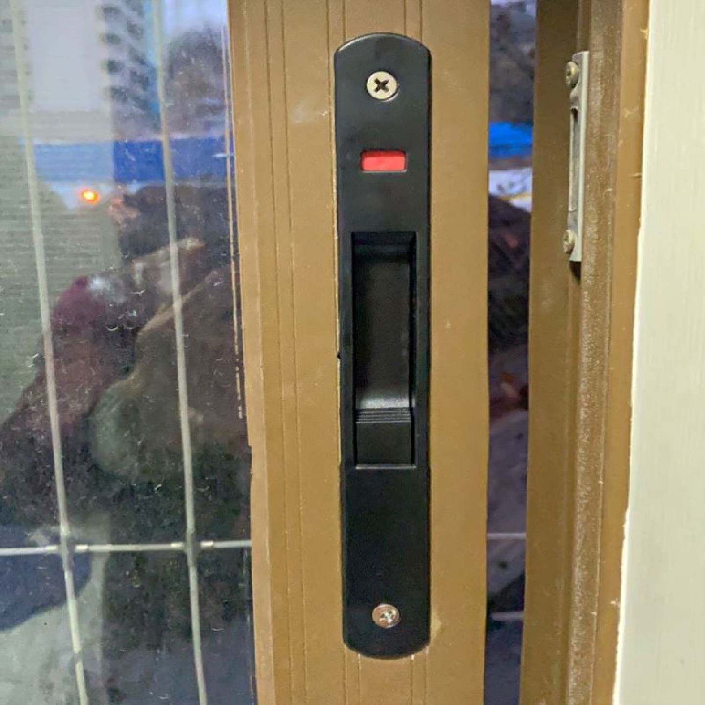 老式90铝合金门窗钩锁推拉门锁移窗户锁扣防盗锁条形锁90单面锁