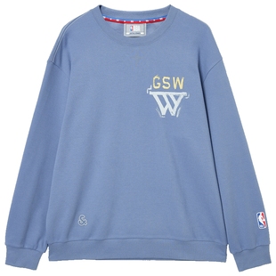 杰克琼斯男装男生NBA联名秋冬圆领落肩袖宽松卫衣2025年运动上衣