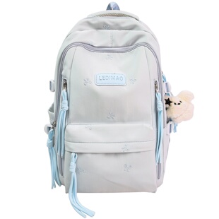 书包初中生女2026新款双肩包大学生通勤电脑高颜值尼龙背包男高中