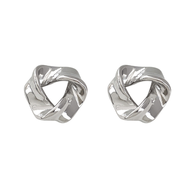 doudoustore金属质感扭曲耳钉