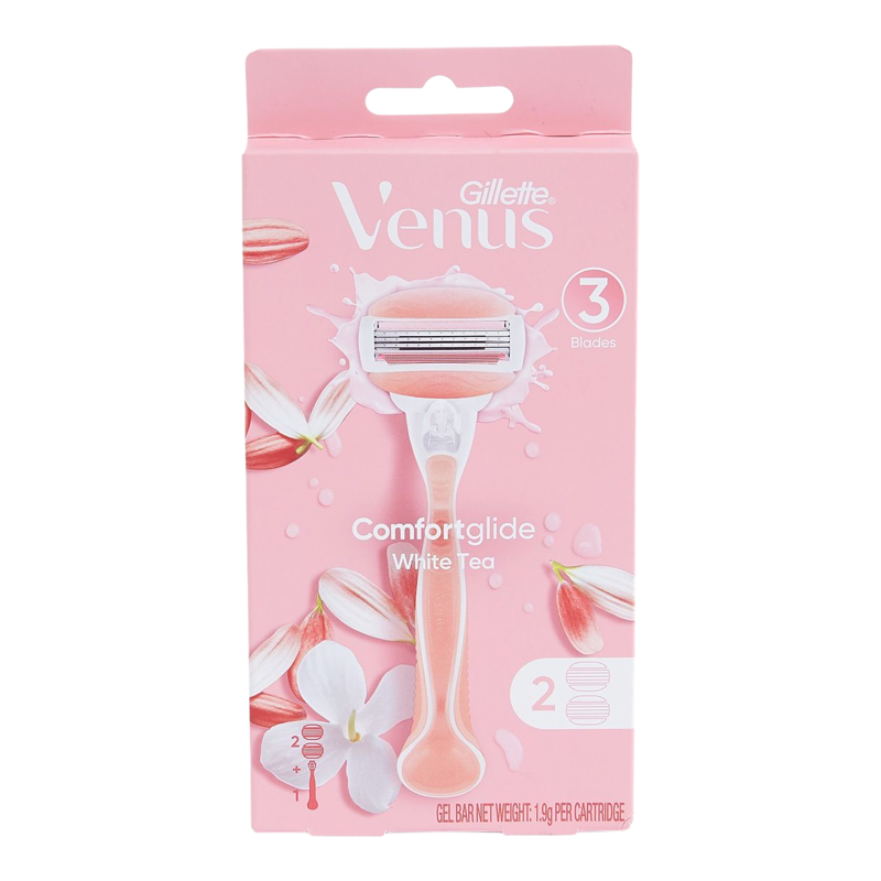 Gillette吉列 进口波兰维纳斯ComfortGlide女士除毛刀头2件粉红装