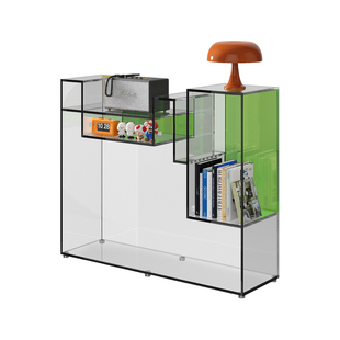 如羽原创设计魔方置物架亚克力通透现代简约展示摆件陈列道具边柜