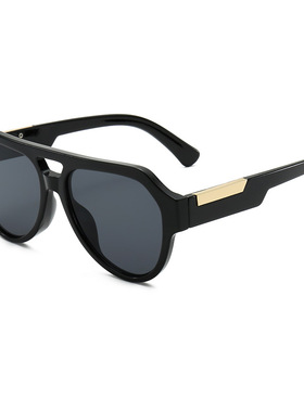 欧美复古大框双梁飞行员太阳镜