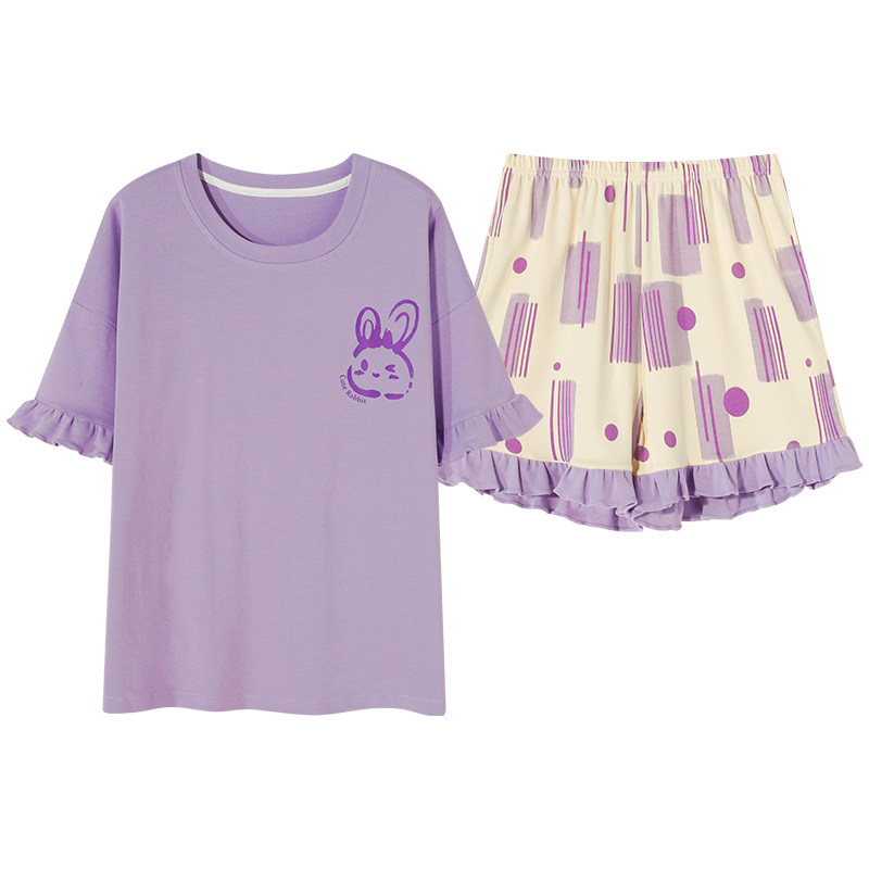 日系甜美春秋女士家居服可爱睡衣