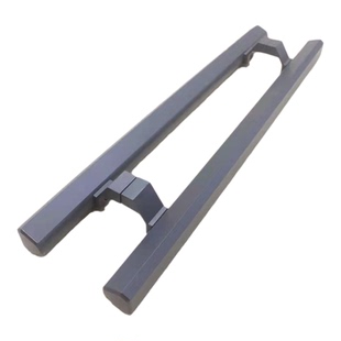 玻璃门加厚铝合金拉手无指纹防夹手灰咖啡肯德基有框推拉木门把手