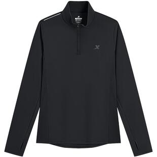 特步半拉链打底长袖T恤女士2025年秋季新款t恤女款套头衫运动上衣