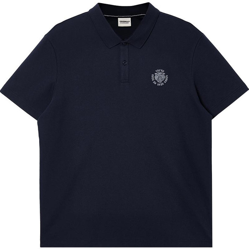 [刺绣杰出POLO衫]杰克琼斯男装春夏商务休闲凉感翻领半短袖T恤