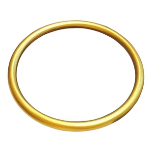 古法传承沙金手镯女仿真黄金包银素圈实心正品泥鳅背高级感卷草纹