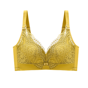 爱戴文胸女小胸平胸聚拢植物染蚕丝无钢圈性感上托调整型胸罩内衣