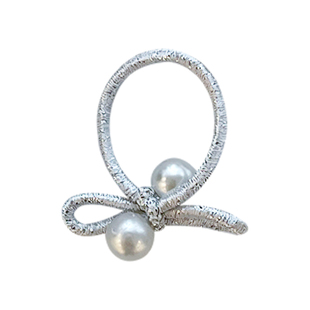 儿童彩色蝴蝶结珍珠发绳女童扎辫子头绳高弹力不伤发宝宝拇指发圈