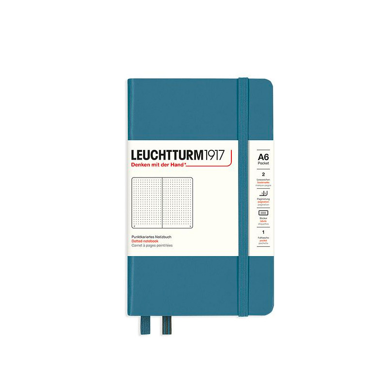 德国灯塔LEUCHTTURM1917笔记本硬面随身口袋手账本绑带日记本子A6