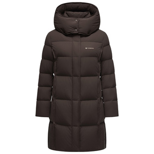 坦博尔25冬新款女装休闲加厚羽绒服中长款经典保暖外套TB5530756A