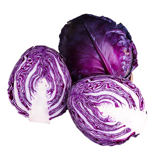 云南新鲜紫甘蓝包菜紫色莲花白蔬菜沙拉卷心菜当季整箱包邮3斤